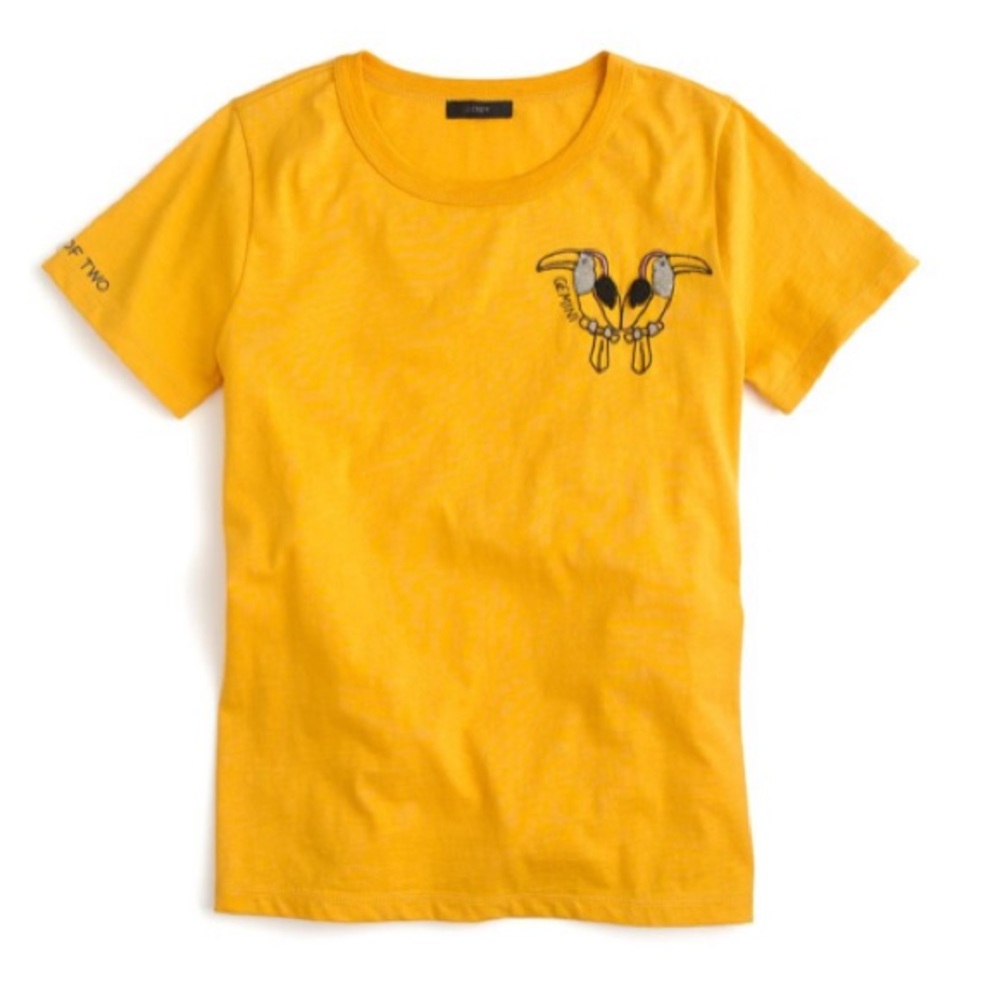 J.Crew Horoscope T-shirt in "Gemini" Marigold